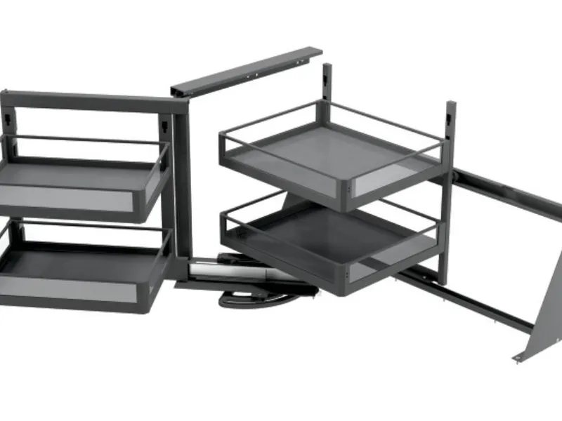 KỆ GIÁ GÓC LIÊN HOÀN, NAN HỘP, RAY ÂM GIẢM CHẤN ROXANA Mã R007-R / R007-L 