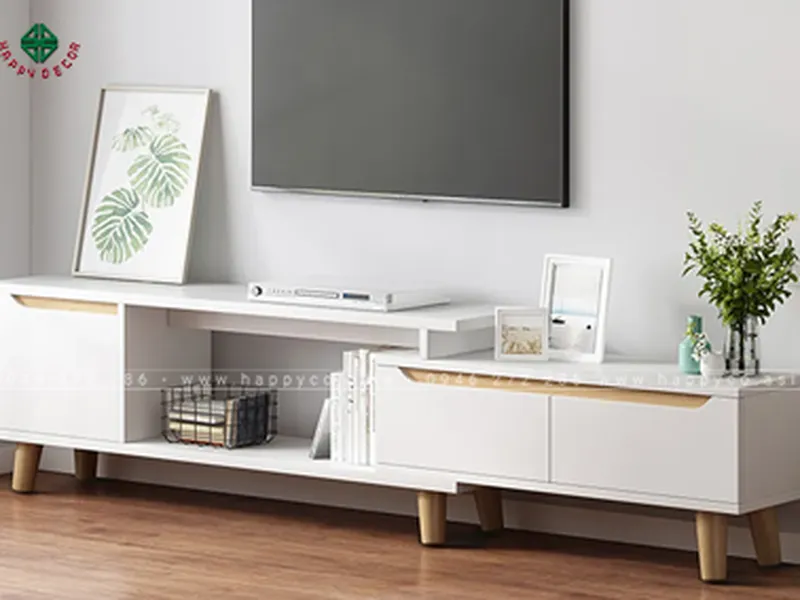 Kệ Tivi ván công nghiệp màu trắng KT6824