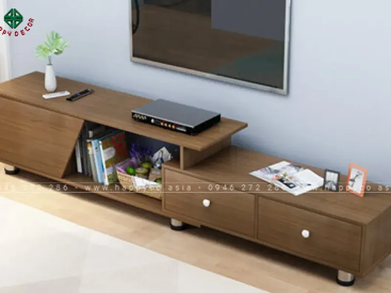 Kệ Tivi ván công nghiệp màu trắng KT6824