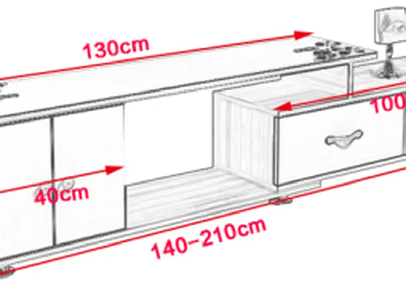Kệ Tivi ván công nghiệp màu trắng KT6824