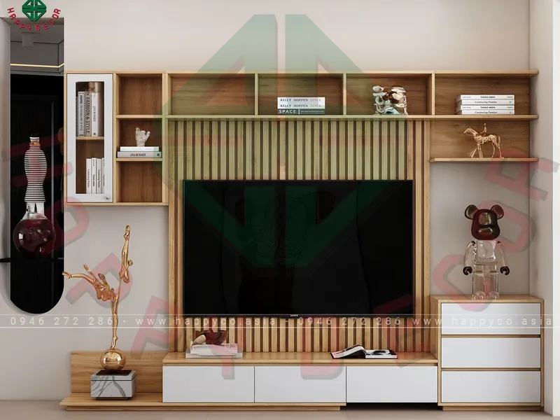 Mẫu kệ tivi phòng khách đẹp KT6801