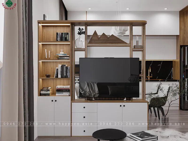 Kệ tivi kết hợp vách ngăn phòng khách KT6808
