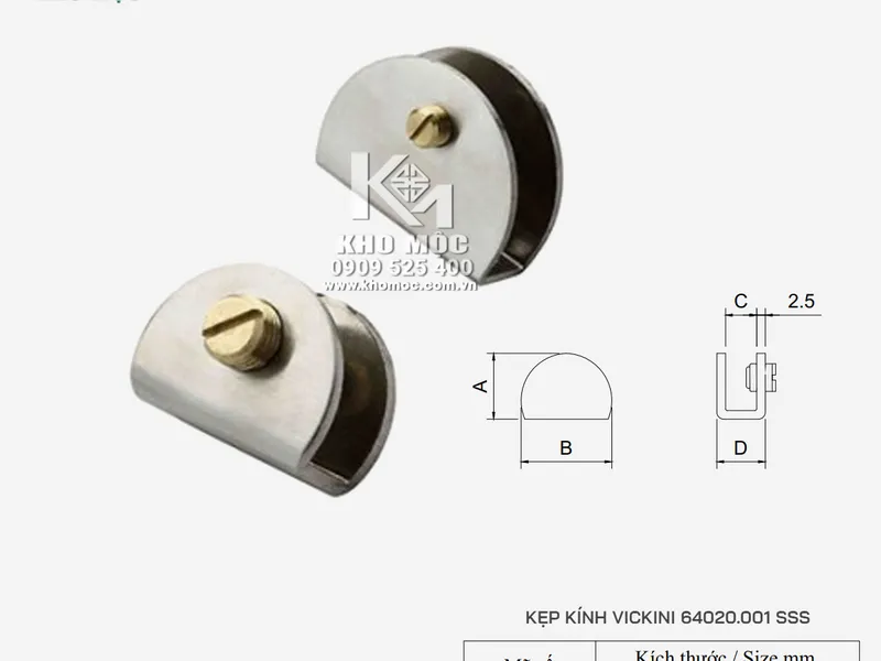 KẸP KÍNH VICKINI 64020.001 SSS