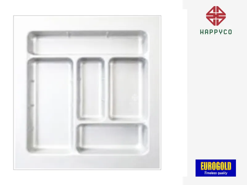 KHAY CHIA THÌA NĨA CHẤT LIỆU NHỰA CAO CẤP EUROGOLD ETW450 MÀU TRẮNG