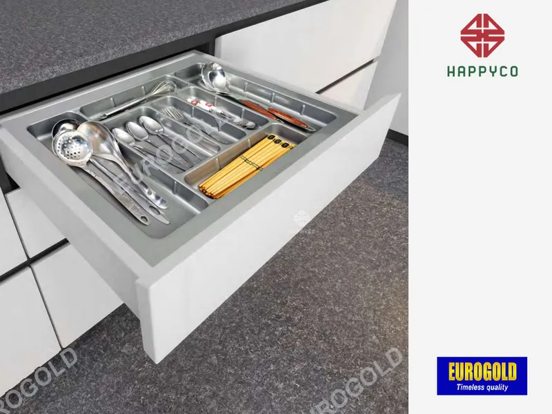KHAY CHIA THÌA NĨA CHẤT LIỆU NHỰA CAO CẤP EUROGOLD ETW450 MÀU TRẮNG