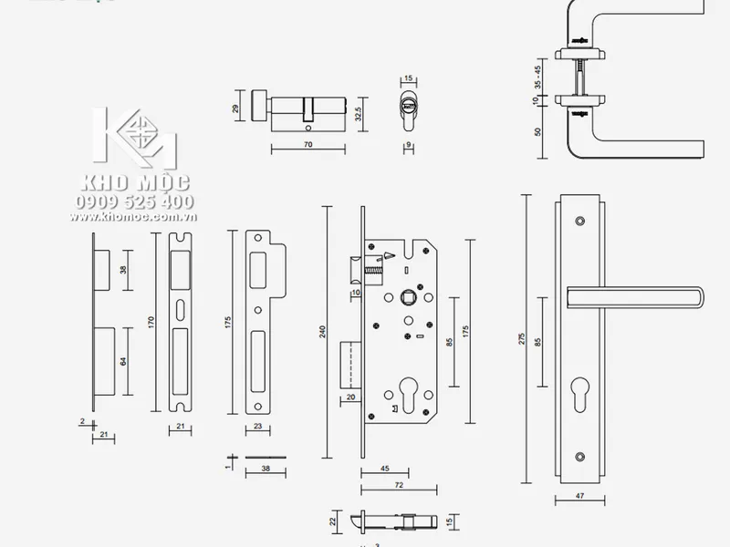 Khóa Cửa 33020.001 Ivan Vickini MSN