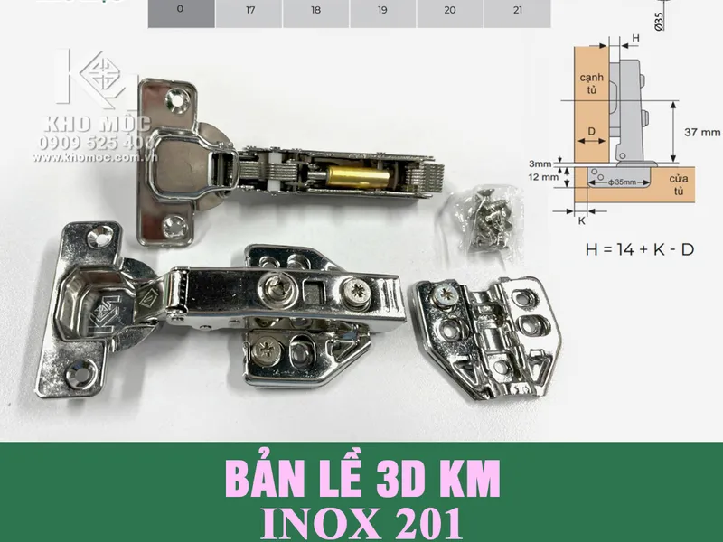 Bản Lề Giảm Chấn Kho Mộc KM