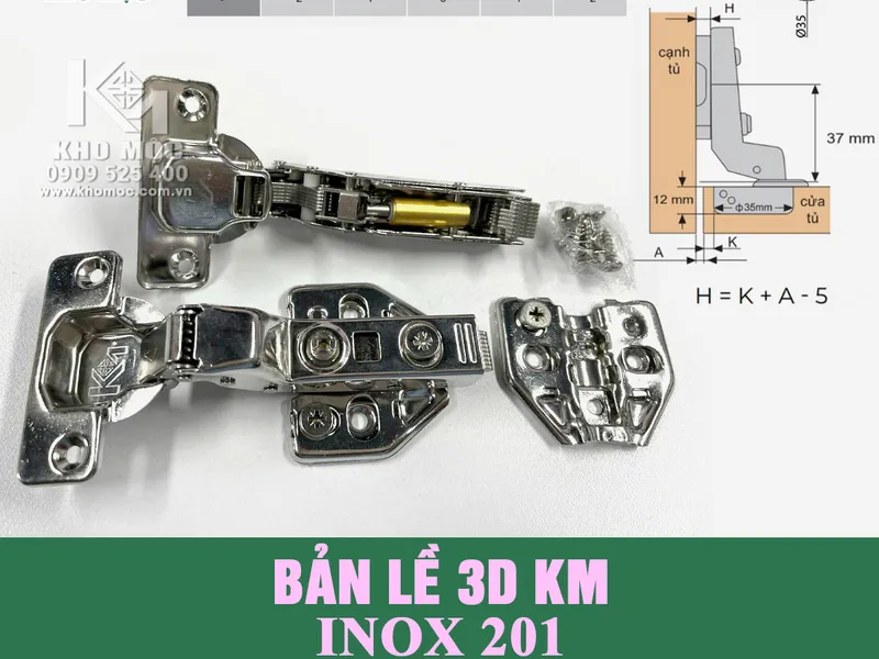 Bản Lề Giảm Chấn Kho Mộc KM