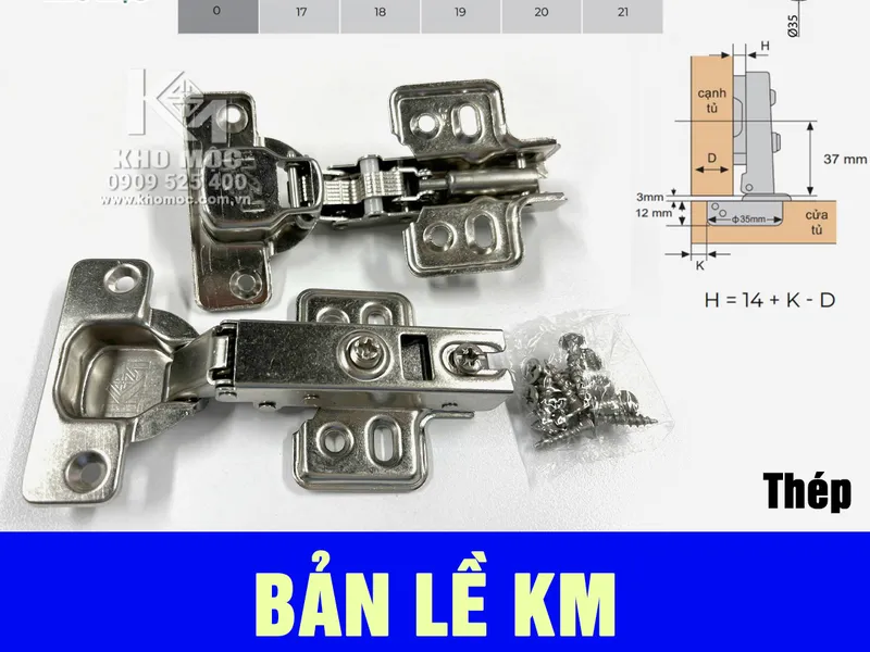 Bản Lề Giảm Chấn Kho Mộc KM