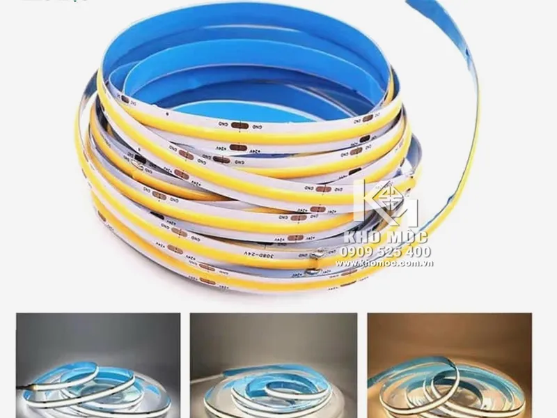 Dây Đèn LED COB Dán 12V - Cuộn 5 Mét - KHÔNG LỘ MẮT