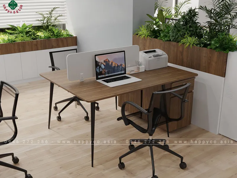 Bàn làm việc văn phòng chân sắt đẹp BLV6800