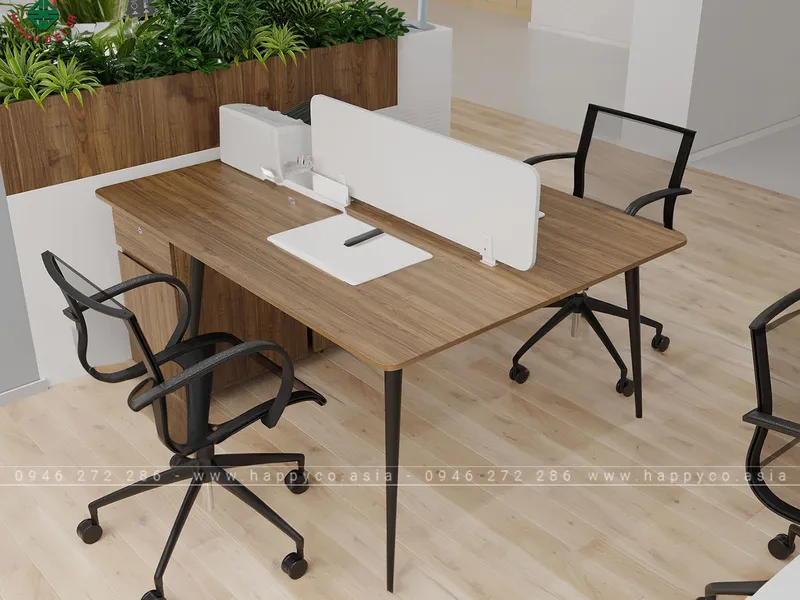 Bàn làm việc văn phòng chân sắt đẹp BLV6800