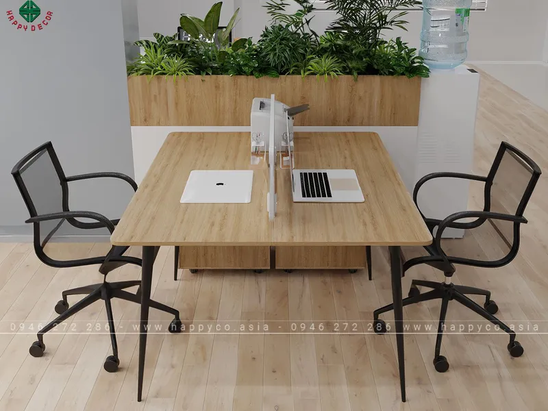 Bàn làm việc văn phòng chân sắt đẹp BLV6800
