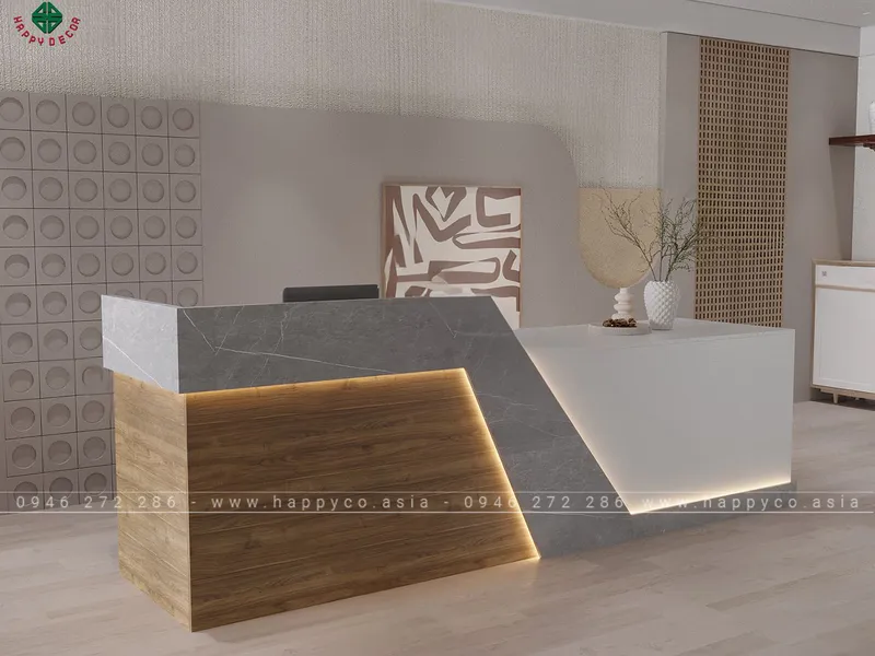 Mẫu bàn lễ tân đẹp BQ6810