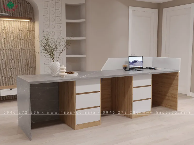 Mẫu bàn lễ tân đẹp BQ6810