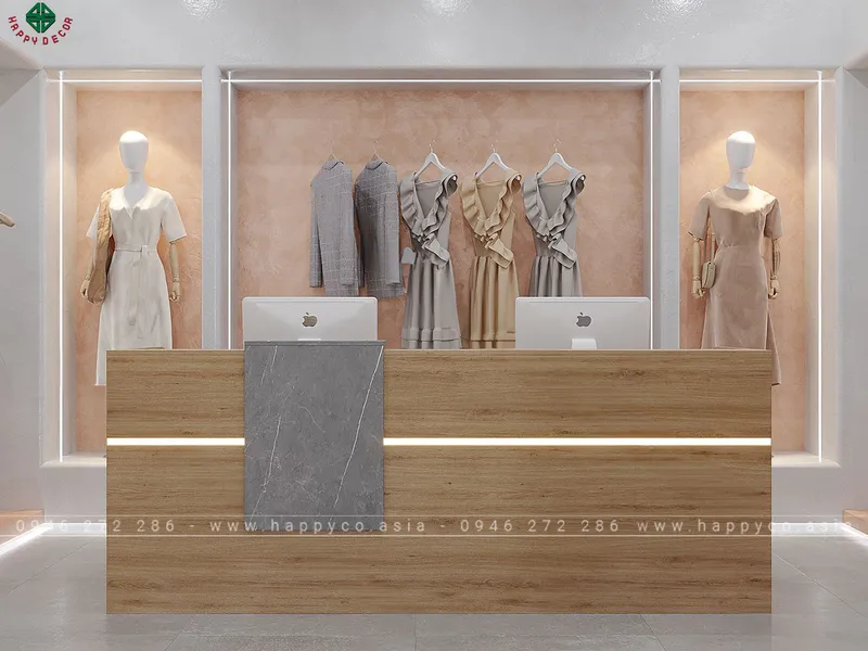 Bàn quầy tiếp tân đẹp hiện đại BQ6800