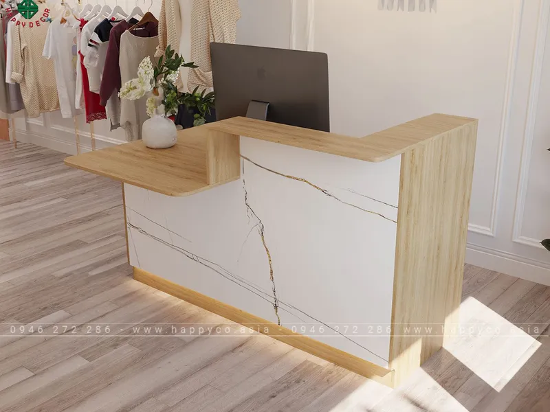Mẫu bàn lễ tân nhỏ BQ6814