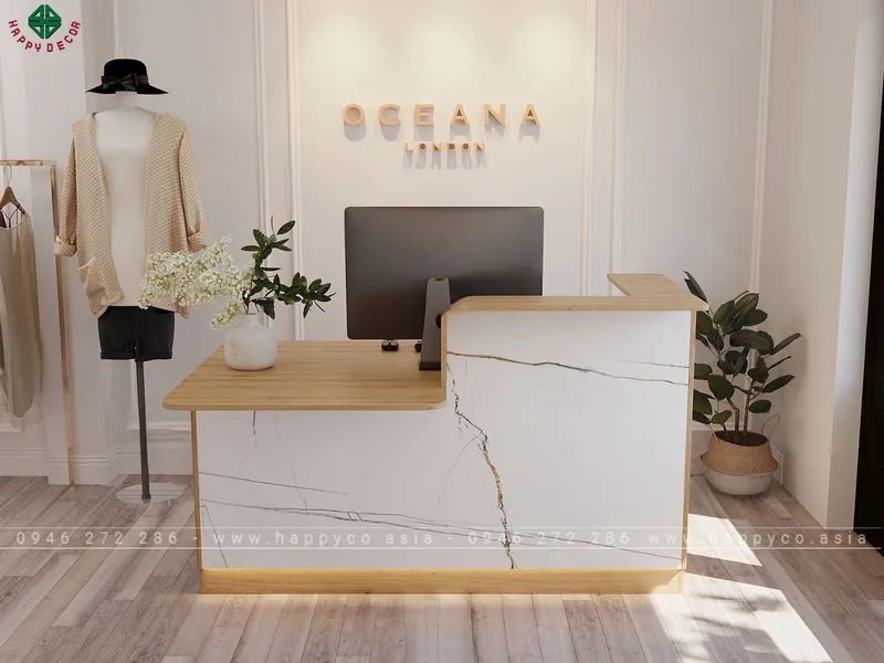 Mẫu bàn lễ tân nhỏ BQ6814