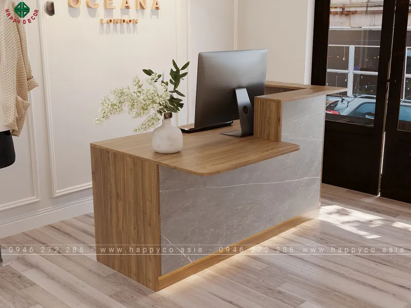 Mẫu bàn lễ tân nhỏ BQ6814