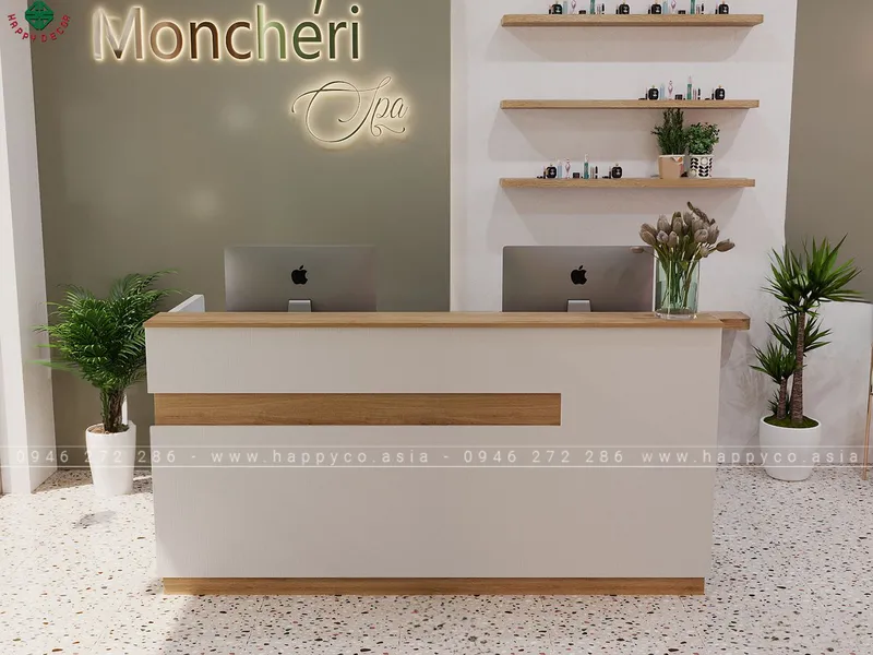 Mẫu bàn thu ngân chữ I BQ6817