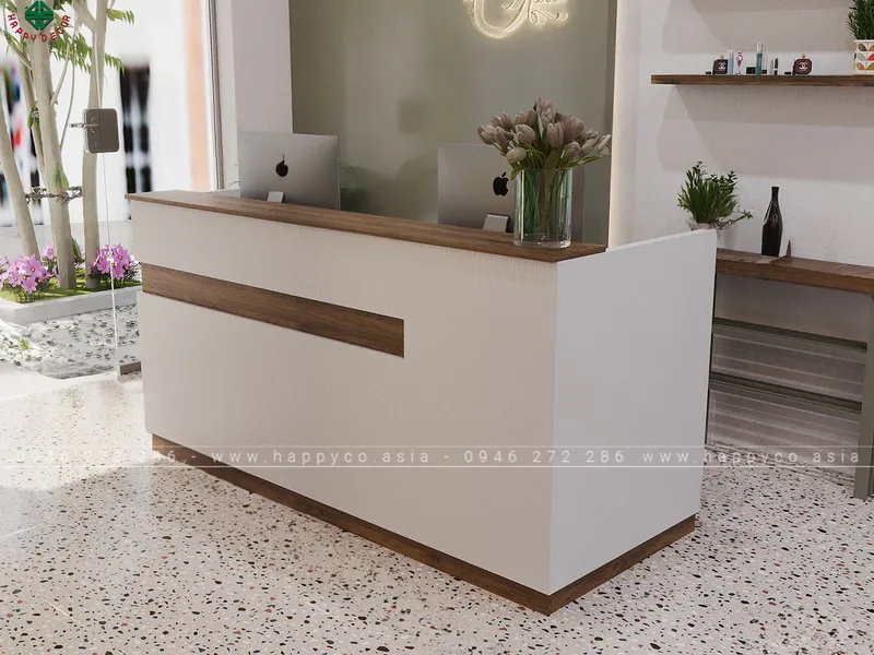 Mẫu bàn thu ngân chữ I BQ6817