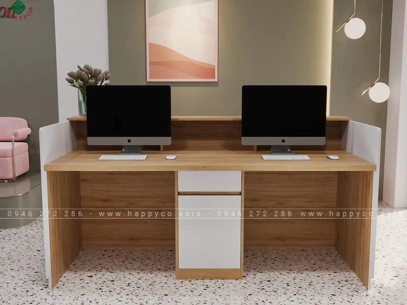 Mẫu bàn thu ngân chữ I BQ6817
