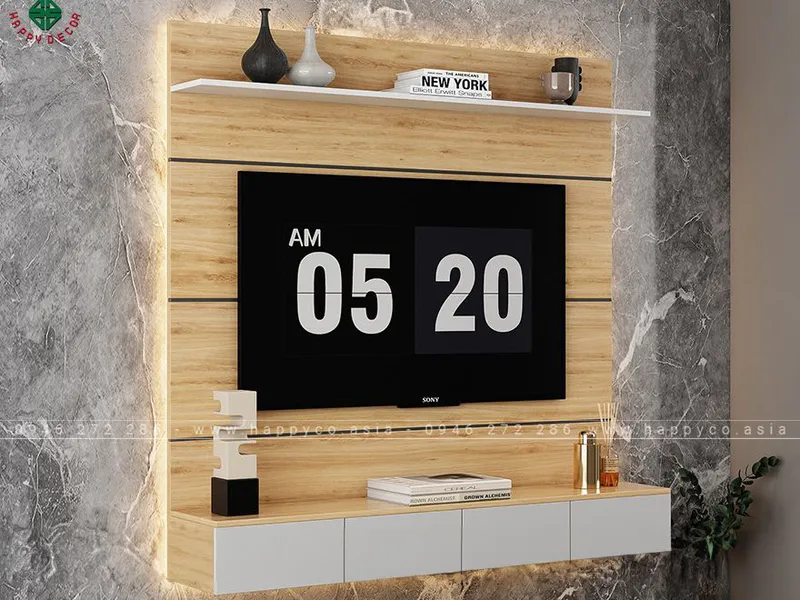 Mẫu kệ tivi treo tường KT6813