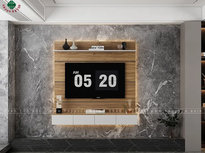 Mẫu kệ tivi treo tường KT6813