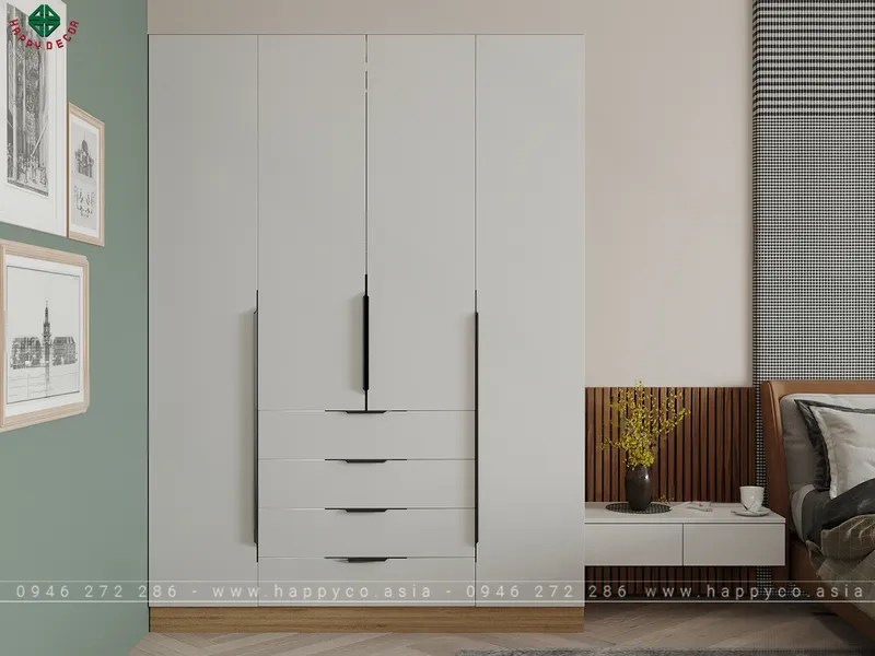 Tủ quần áo 4 cánh đẹp TA6809