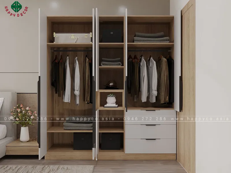 Tủ quần áo đẹp hiện đại TA6805