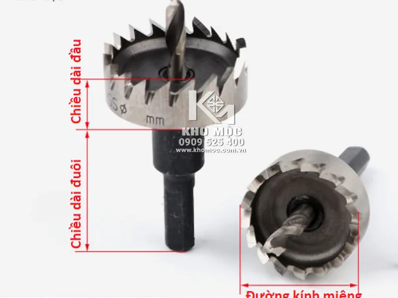 Mũi Khoét Lỗ NHÔM Thép 