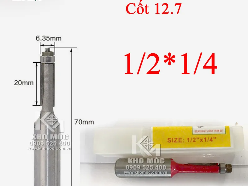 Mũi Phay Có Đạn Thẳng Đầu Bi 