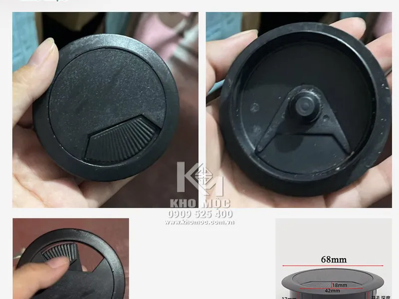 Nắp 60mm Chụp Luồn Dây Điện Bằng Nhựa