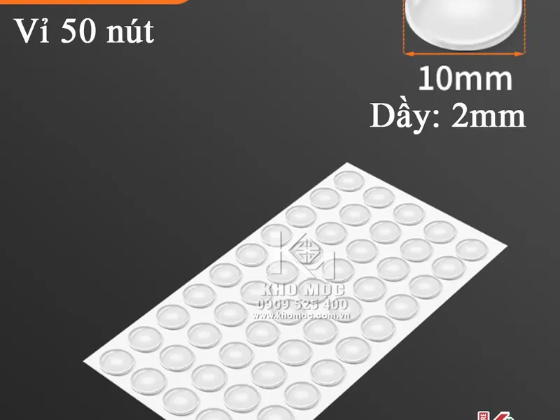 Nút Đệm Cao Su Silicon Trong Suốt Dán Đồ Nội Thất - Nút Chêm 3M 