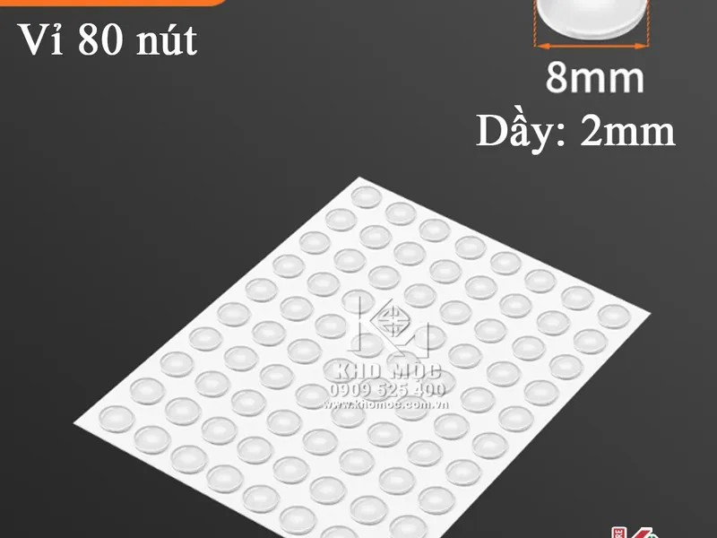 Nút Đệm Cao Su Silicon Trong Suốt Dán Đồ Nội Thất - Nút Chêm 3M 