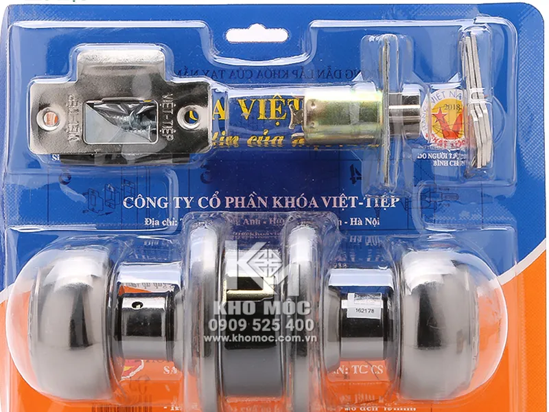 Khóa Tay Nắm Tròn Việt Tiệp 04211 INOX Cò Ngắn