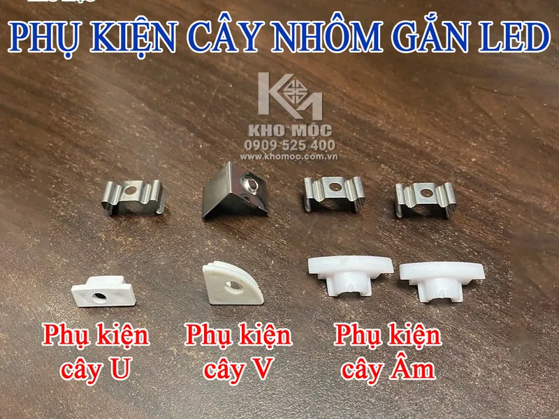 Phụ kiện Thanh Nhôm LED ( Bịch 20 bộ )