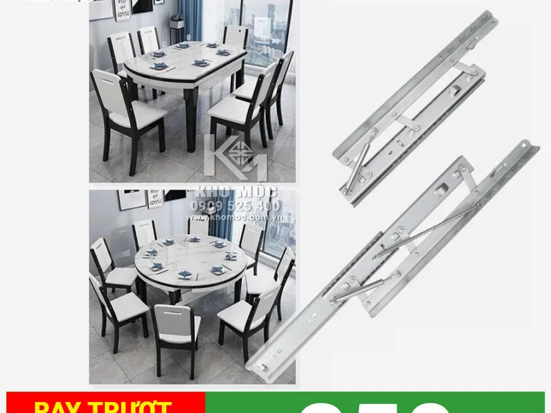 Ray mở rộng bàn về 1 phía