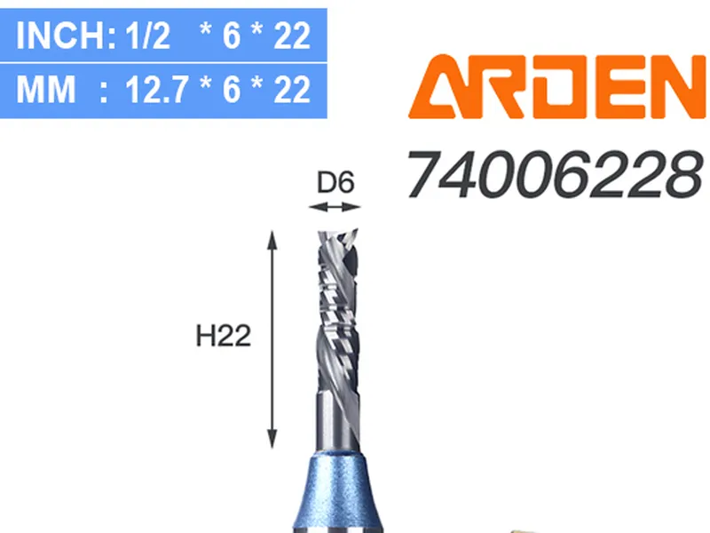 Dao CNC 6*22*3T Xoắn Xanh ARDEN