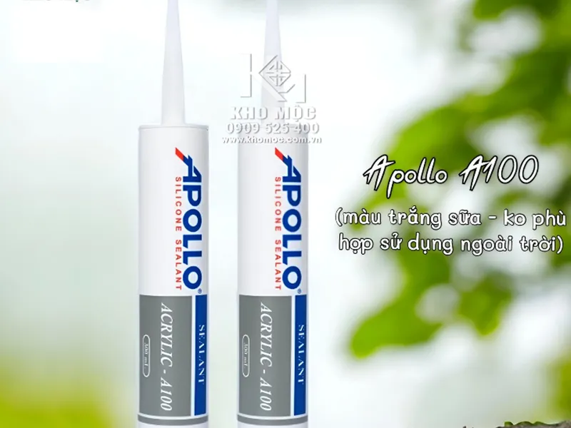 Keo Silicone APOLLO A100 SỮA/TRẮNG (Thùng/25 chai)