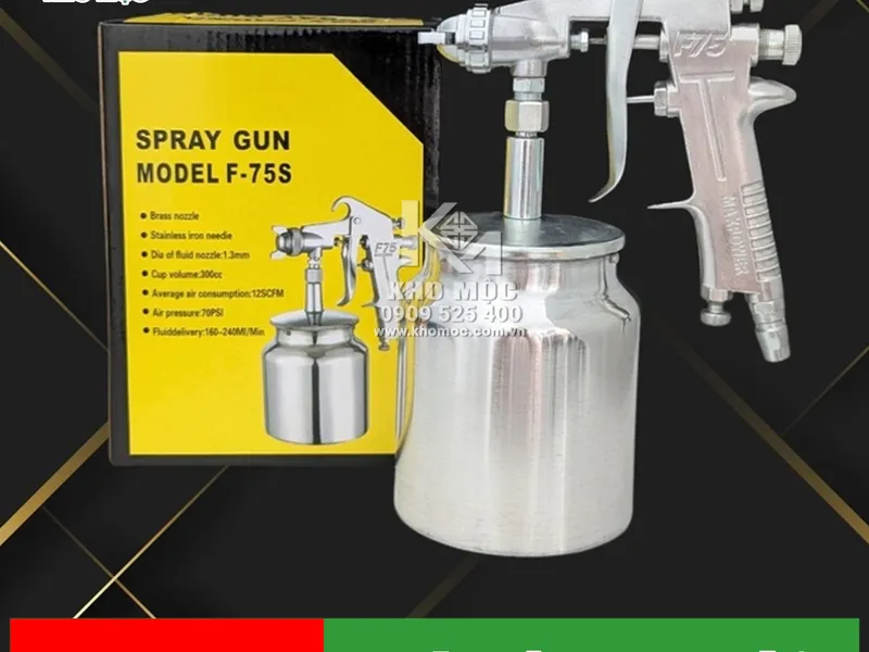 Súng Phun Sơn F75 BÌNH DƯỚI 