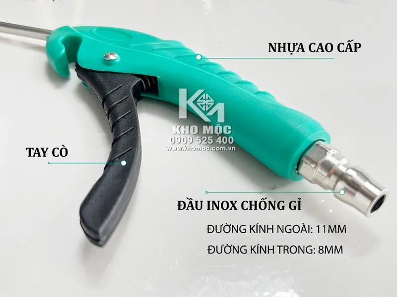 Súng xịt hơi Loại Tốt, Nhựa màu Xanh