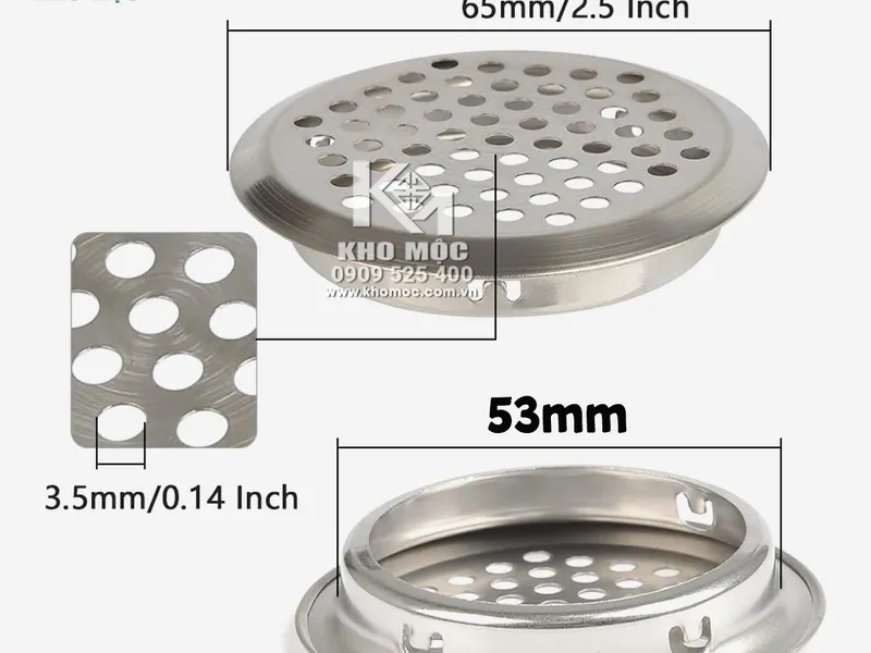 Lưới Thông Gió Tròn 53mm