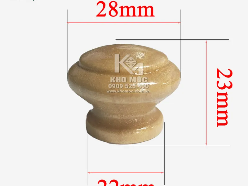 Tay Nắm Tròn Gỗ - Bịch 5 Cái