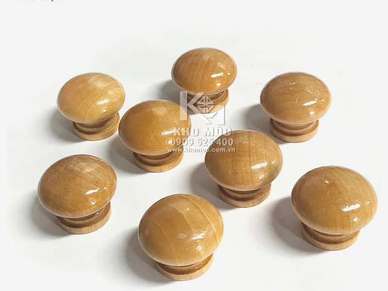 Tay Nắm Tròn Gỗ - Bịch 5 Cái