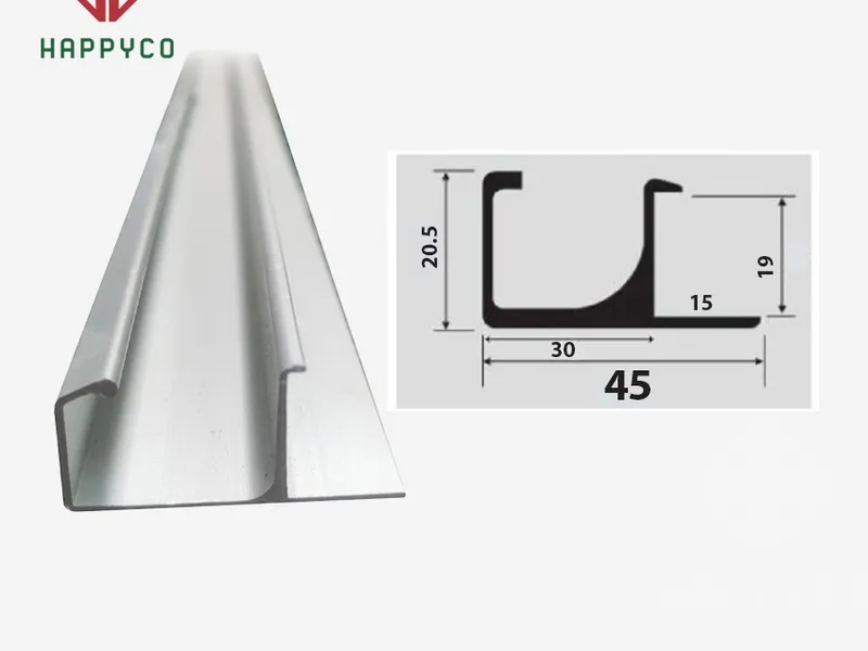 Tay Nắm Nhôm Định Hình Dạng Thanh 1 Cây Dài 3m