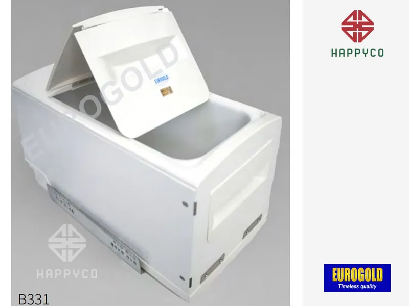 THÙNG GẠO ĐÔI ĐA NĂNG GẮN CÁNH - ÂM TỦ, RAY GIẢM CHẤN EUROGOLD B331