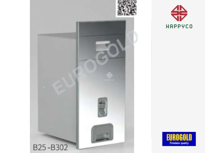 THÙNG GẠO GƯƠNG NÚT NHẤN EUROGOLD