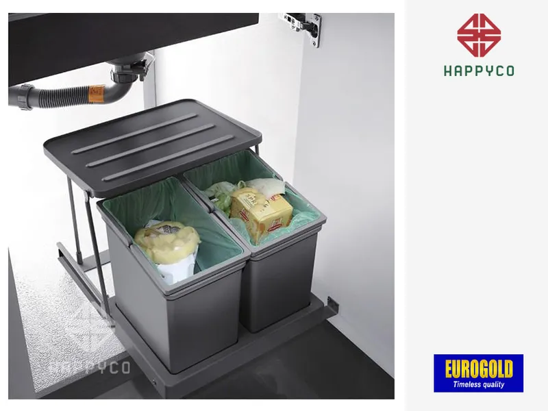 THÙNG RÁC ÂM TỦ CAO CẤP E008 EUROGOLD