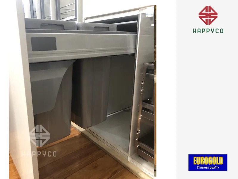 THÙNG RÁC ÂM TỦ RAY HỘP GIẢM CHẤN CAO CẤP EUROGOLD BA400